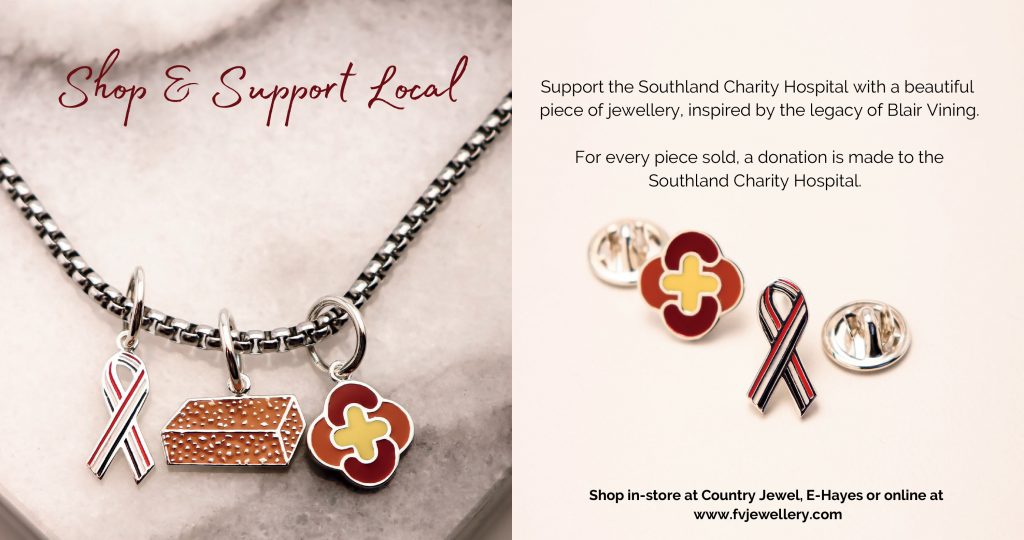 Shop & support local with a beautiful piece of Southland Charity Hospital jewellery.